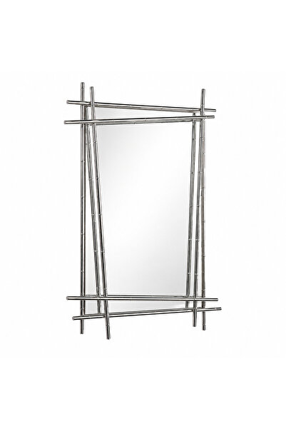 Kiana Silver Linear Opulence Frame Grid Framed Mirror