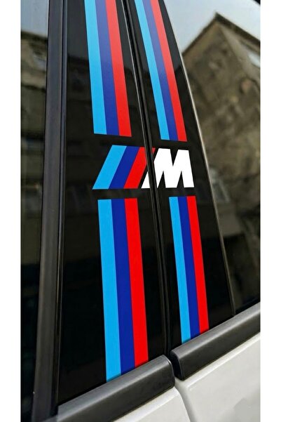 NET REKLAM BMW M-Sport Tasarım Kapı Direği Folyo Kaplama 25 x 50 cm 2 Adet > ...