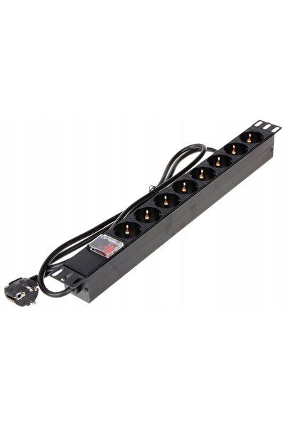 NO BRAND Prelungitor Pd-8/Rack-N 8 Prize 1,8 m Negru