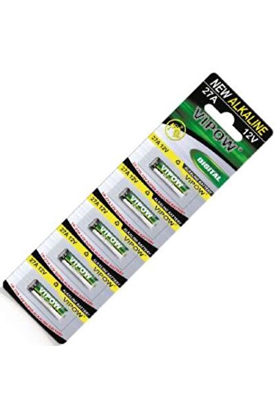 Vipow Baterie Alcalină 12V LR27A / Blister, 5 bucăți/set