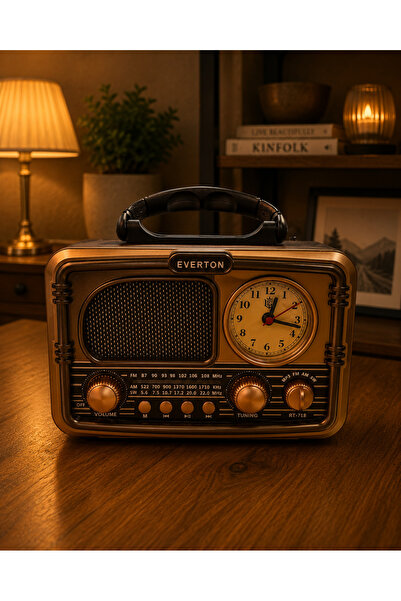 TB Bluetooth-USB-SD-FM Şarjlı Nostaljik Radyo