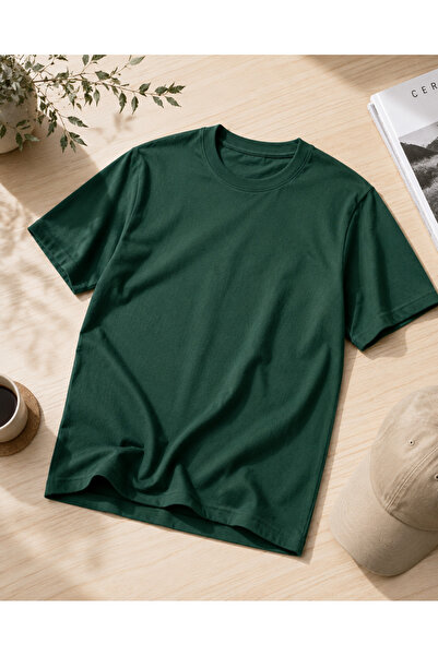 De Carte Plain Crew Neck Comfortable Fit Unisex Casual Seasonal T-Shirt
