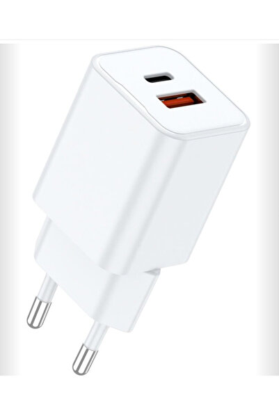 lemontti Încărcător de perete GaN de 25W, cu două porturi USB-C și USB-A QC 3...