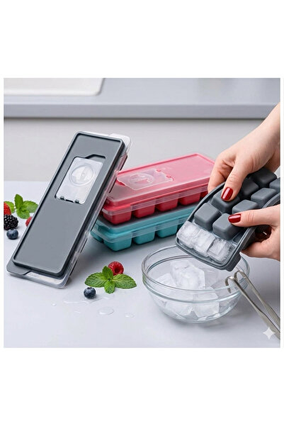 Razmo Silicone Ice Mold with Lid, 12 Large Cube Ice Mold