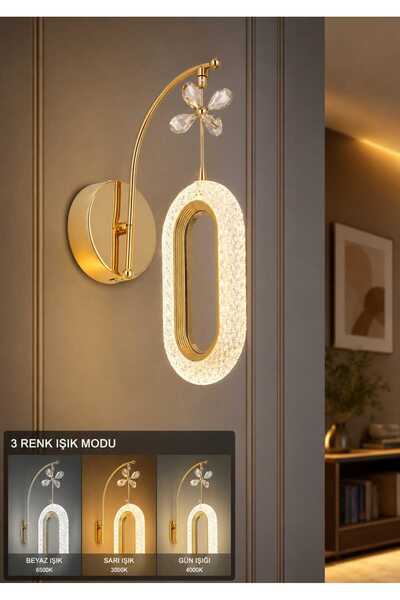 MAVERALİGHTİNG SERRA APLİK 3 RENK LED ISIKLI APLİK SALON OTURMA ODASI APLİK