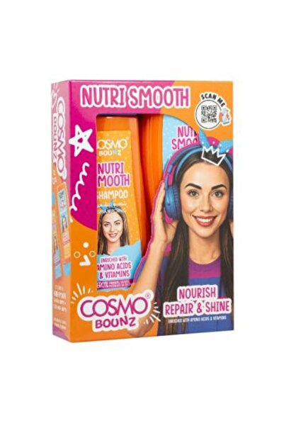 Cosmo Bounz مجموعة نوتري سموث شامبو وبلسم للشعر الاملس من كوزمو باونز – 2 × 4...