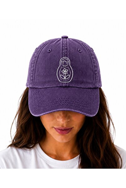 WeavedCo Nostalgic Matryoshka Vintage Washed Hat (Not Printed, Embroidered)