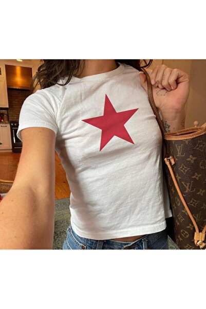 Grafftee Clothing Red Star Printed Women's Body Tee