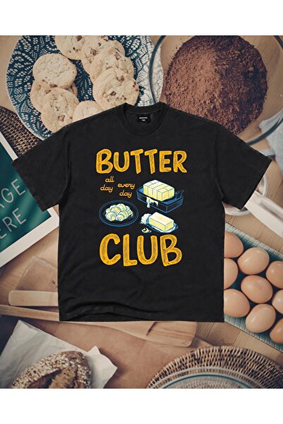 Grafftee Clothing Butter Club Printed Unisex Oversize T-Shirt