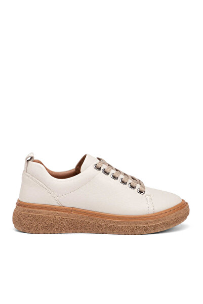 Tergan Bej Hakiki Deri Kadın Sneaker - K26I1AY68663-A25