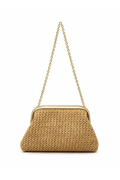 Madamra Wicker Women's Chain Strap Textured Hand and Shoulder Bag – Stylish &...