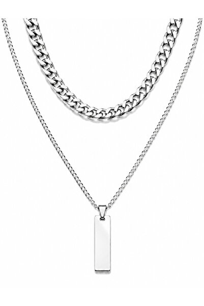 Basic Outfitters Set 2 Coliere Bărbați Inox - Accesorii Elegante Masculine | ...