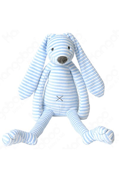 Happy Horse Плюшена играчка, Зайче Рийс със сини райета, 30 см