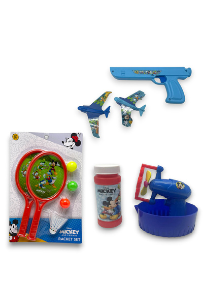 Marvel Mickey Plane Launcher + Bubble Gun + Racket Set