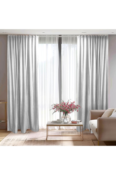 ArasyaHome Draperie de Catifea Blackout 70% Silver