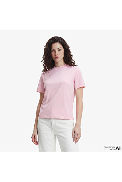 Calvin Klein 20S Classic Logo Kadın Pembe T-Shirt