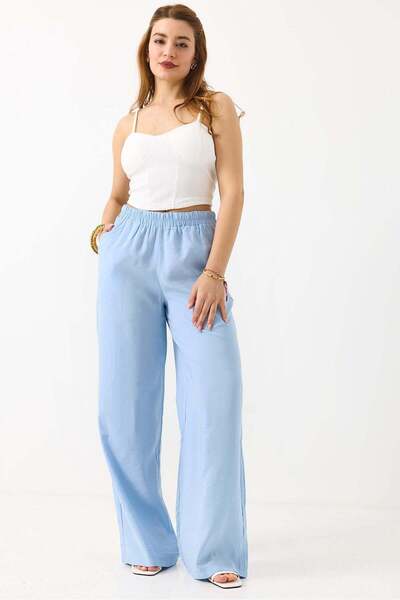 Raneel Kazançlı Alışveriş Women's Loose Fit Tencel Fabric with Elastic Waist ...