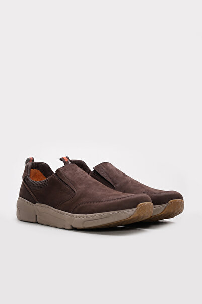 Ayakkabıhane Inside and Outside Genuine Nubuck Leather Brown Men's Casual Sho...