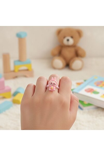 Shiklik Labubu Figured Adjustable Children's Ring - Cartoon Character Childre...