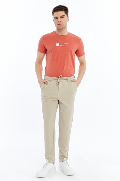 trender Muške platnene pantalone 70046 bež