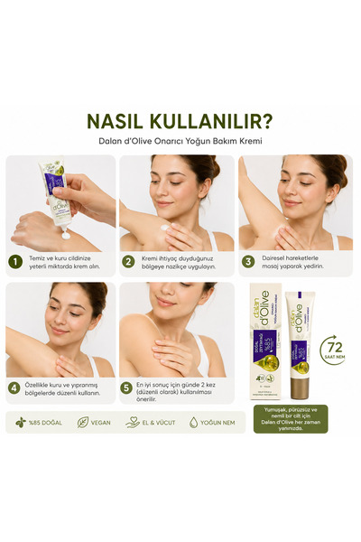 Dalan D'Olive Dalan d’Olive Onarıcı Yoğun Bakım Kremi %85 Zeytinyağı Özlü 20ml