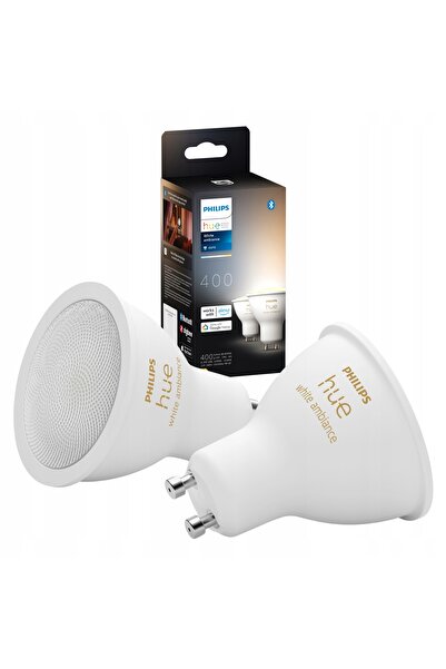 Philips Hue Bec LED inteligent White Ambiance GU10 400 lm 2 bucăți