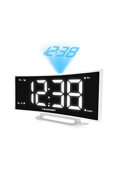 Blaupunkt Radio Radiobudzik CRP7WH Ceas cu alarmă USB Proiector Alb