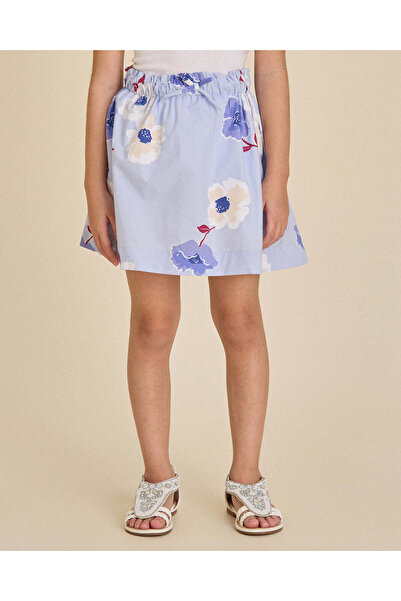 REDTAG Girls Blue Floral Print Skirt