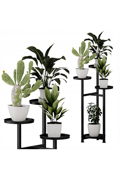 Kraft&dele Suport vertical pentru flori și plante, de podea, reglabil, negru,...
