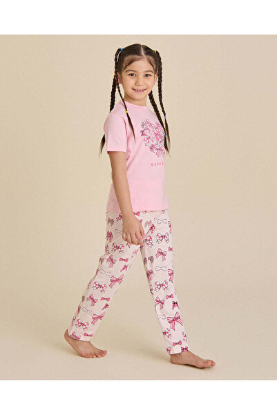 REDTAG Girls Pink Character Print Pyjama Set