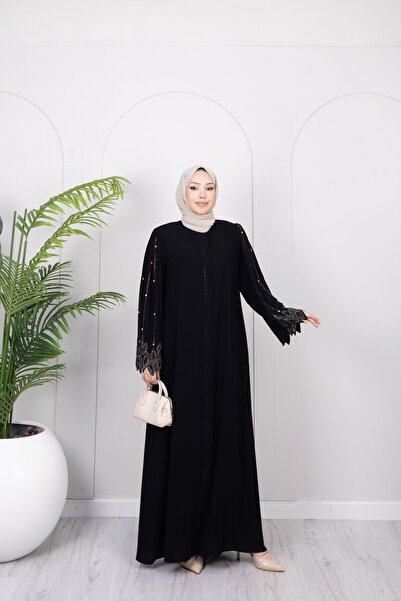 Dayfabric Taşlı Abaya | Siyah