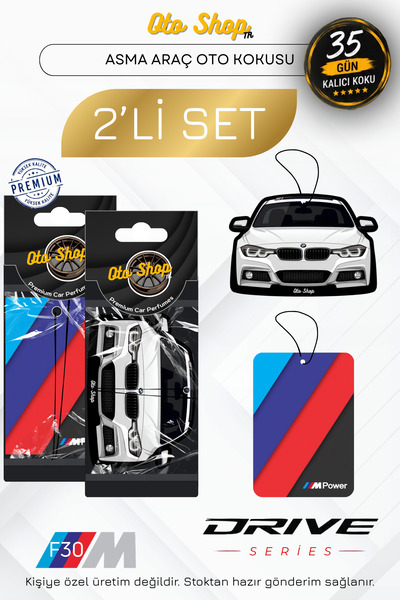 OTOSHOPTR BMW F30(Beyaz) + M POWER 2'Lİ SET Oto Araç Kokusu