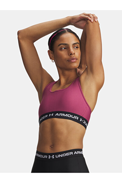 Under Armour Sutien de damă cu bretele încrucișate, cu susținere medie - ROȘU