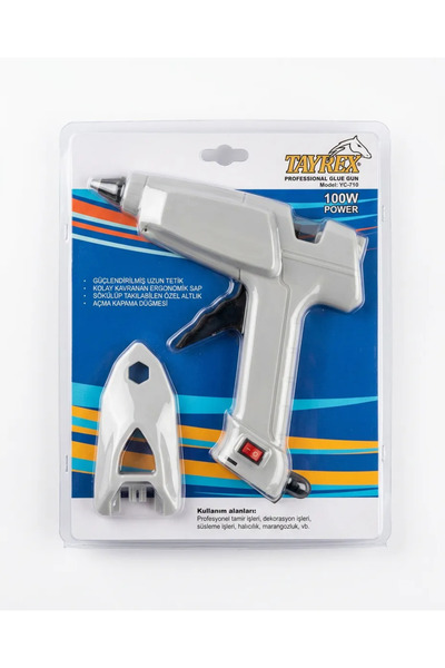 Tayrex 100W Profesyonel Isıtmalı Silikon Tabancası - Ergonomik, Açma Kapama D...