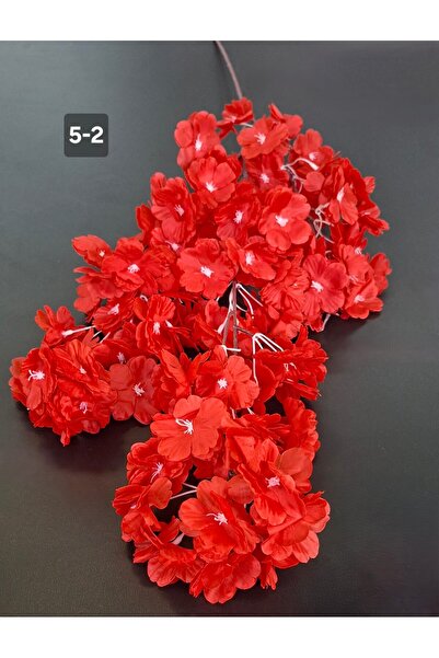 LUCIDIUSDECOR Fir decorativ cu flori de cireș rosu – decor artificial floral ...