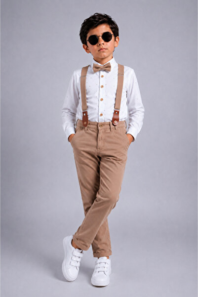 Momivi Kids Baby Boy & Child Bow Tie Set with Suspenders, 100% Cotton, 4-Piec...