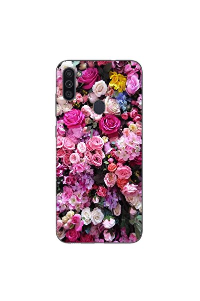 OEM Husa compatibila cu Samsung Galaxy A11 Silicon Gel Tpu Model Trandafiri Roz