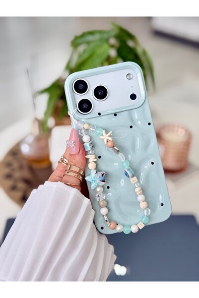 Go Aksesuar Iphone 17 Promax Uyumlu Mavi Charm Puantiye Tasarımlı Oyuncaklı E...
