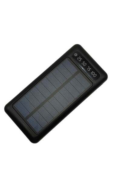 Alayjah 20000 mAh Solar Power Bank with Built-in Cables for Charging on the Go