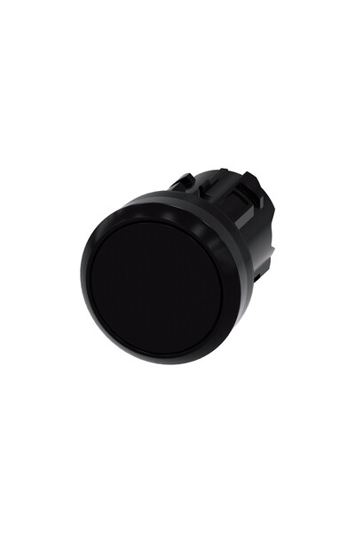 Siemens Buton 22mm din plastic negru plat, fără revenire automată, cu apăsare...