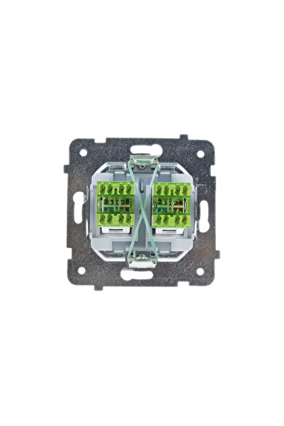 OSPEL Soclu computer Karo dublu RJ45 5e perla argintie (GPK-2S/K/M/43)