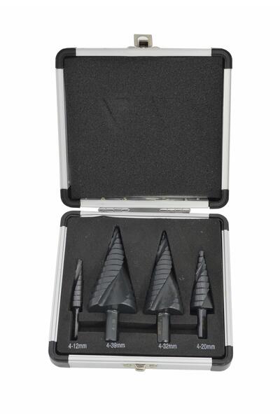 AwTools Set burghiu spiralat în trepte AW 4buc/4-12 4-20 4-32 4-39mm/ AICRN/N...
