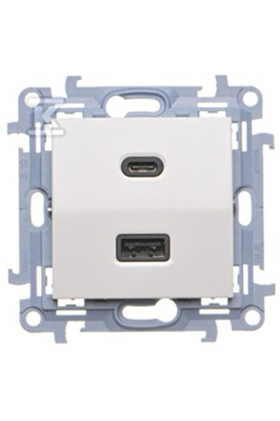 Kontakt-Simon Încărcător USB Simon 10 C+A (modul), 30 W, 230V alb CEC2CAQ.01/11
