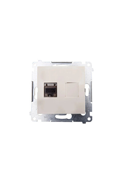 Kontakt-Simon Simon 54 Priză unică RJ45 cat 6 ecranată pentru computer cu obt...