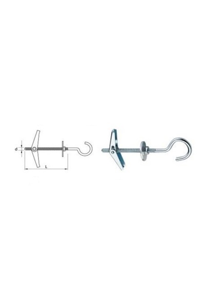 Un CÂRLIG DE PLAFON UMBRELĂ DIN OȚEL 4* 75MM
