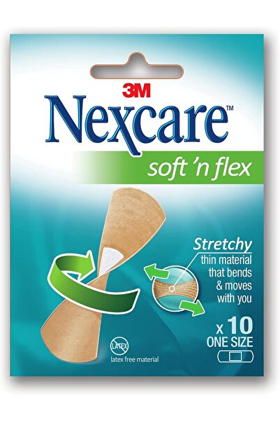 Nexcare ضمادات 3M سوفت 'إن فليكس' - 10 قطع
