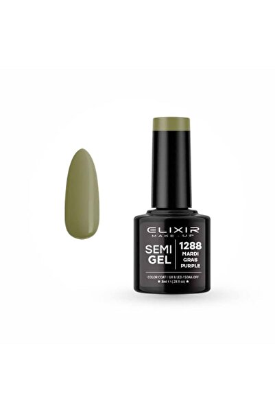 Elixir Επαγγελματικό Ημιμόνιμο Βερνίκι Νυχιών Τζελ 1288 Μωβ Μάρντι Γκρας Ελιά...
