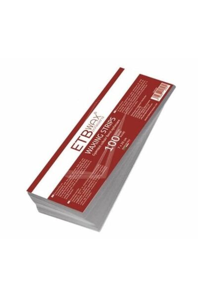 ETB WAX Set de 100 benzi depilatoare, ETB, Alb