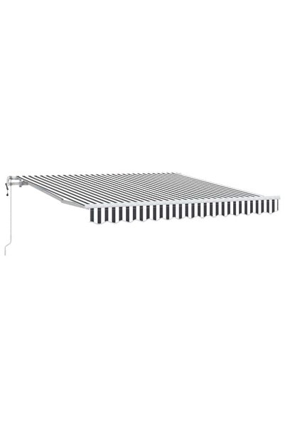 vidaxl Copertină retractabilă automată, antracit/alb, 300 x 250 cm
