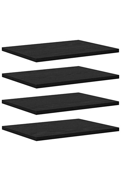 vidaxl Raft pentru cărți 4 pcs Negru 40 x 30 x 1,5 cm Lemn compozit